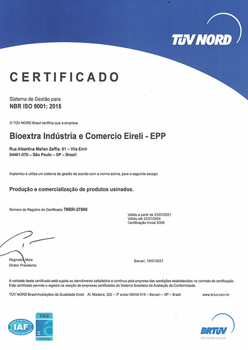 Certificado BRTÜV